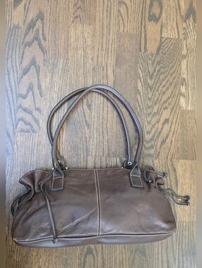 Worthington Classic Brown Leather Tote Shoulder Bag